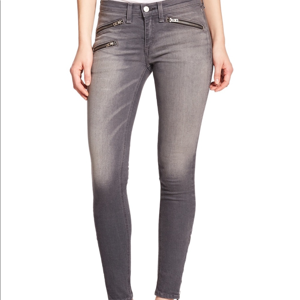 rag and bone gray zipper jeans size 25